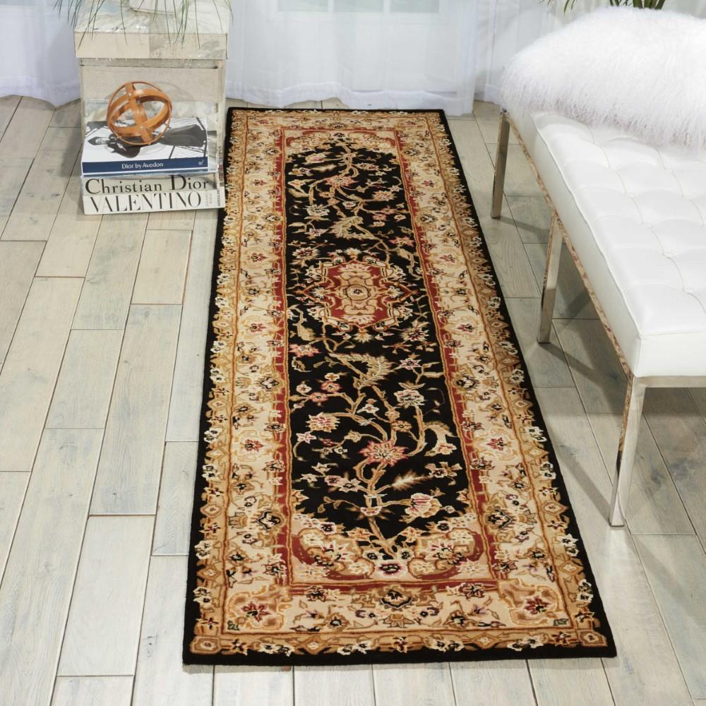Nourison - 2000 2028 Black 26in x 12 Area Rug - 2028-99446860750 veiw 2