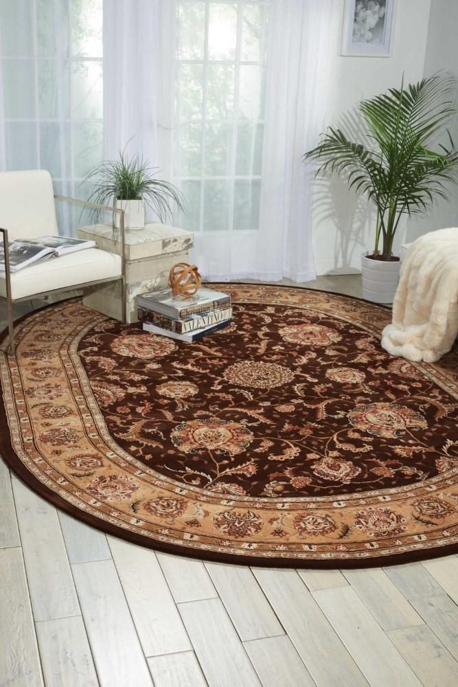 Nourison - 2000 2206 Brown 76in x 96in OVAL Area Rug - 2206-99446730503 veiw 2