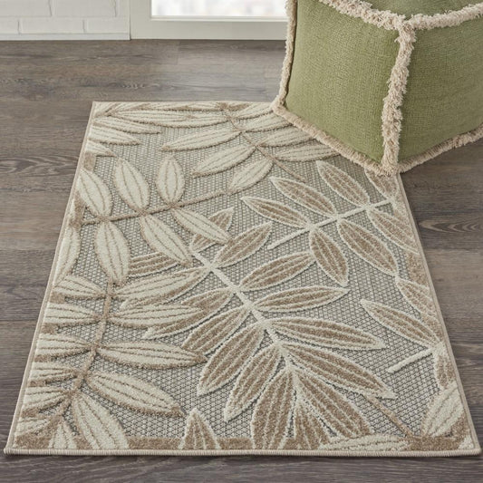 Nourison - Aloha 28in x 4 Cream Patio Area Rug - ALH18-99446739322 veiw 2