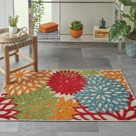 Nourison - Aloha ALH05 Green 28in x 4 Indoor-outdoor Area Rug - ALH05-99446299024 veiw 2