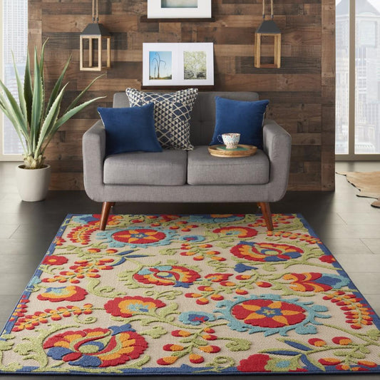Nourison - Aloha ALH17 Multicolor 36in x 56in Indoor-outdoor Area Rug - ALH17-99446376565 veiw 2