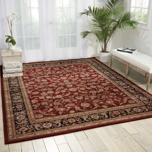 Nourison - 2000 2002 Dark Red Multicolor 79in x 99in Area Rug - 2002-99446128690 veiw 2