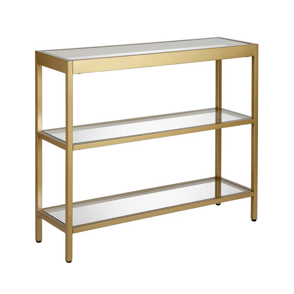 Hudson & Canal - Alexis 36in Wide Rectangular Console Table in Brass - AT0236 veiw 4