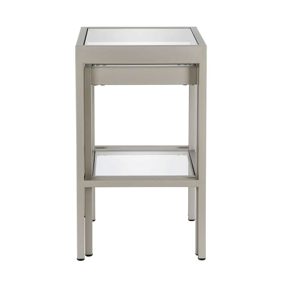 Hudson & Canal - Alexis Rectangular & Square Nested Side Table in Nickel - ST0390 veiw 4