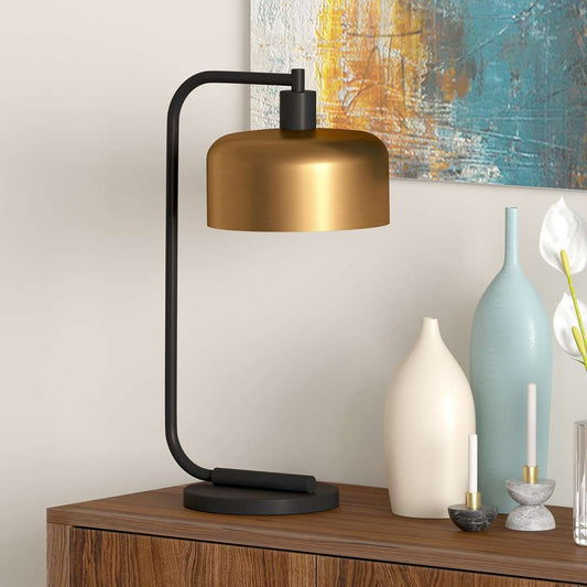 Hudson & Canal - Cadmus 20.5in Tall Table Lamp with Metal Shade in Blackened Bronze/Brass/Brass - TL0099 veiw 2