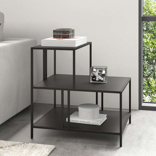 Hudson & Canal - Cortland 20in Wide Rectangular Side Table in Blackened Bronze - ST1003 veiw 2