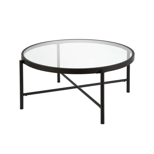 Hudson & Canal - Duxbury 36in Wide Round Coffee Table in Blackened Bronze - CT0197 veiw 3