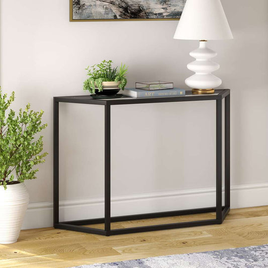 Hudson & Canal - Levi 44in Wide Trapezoid Console Table in Blackened Bronze - AT0428 veiw 2