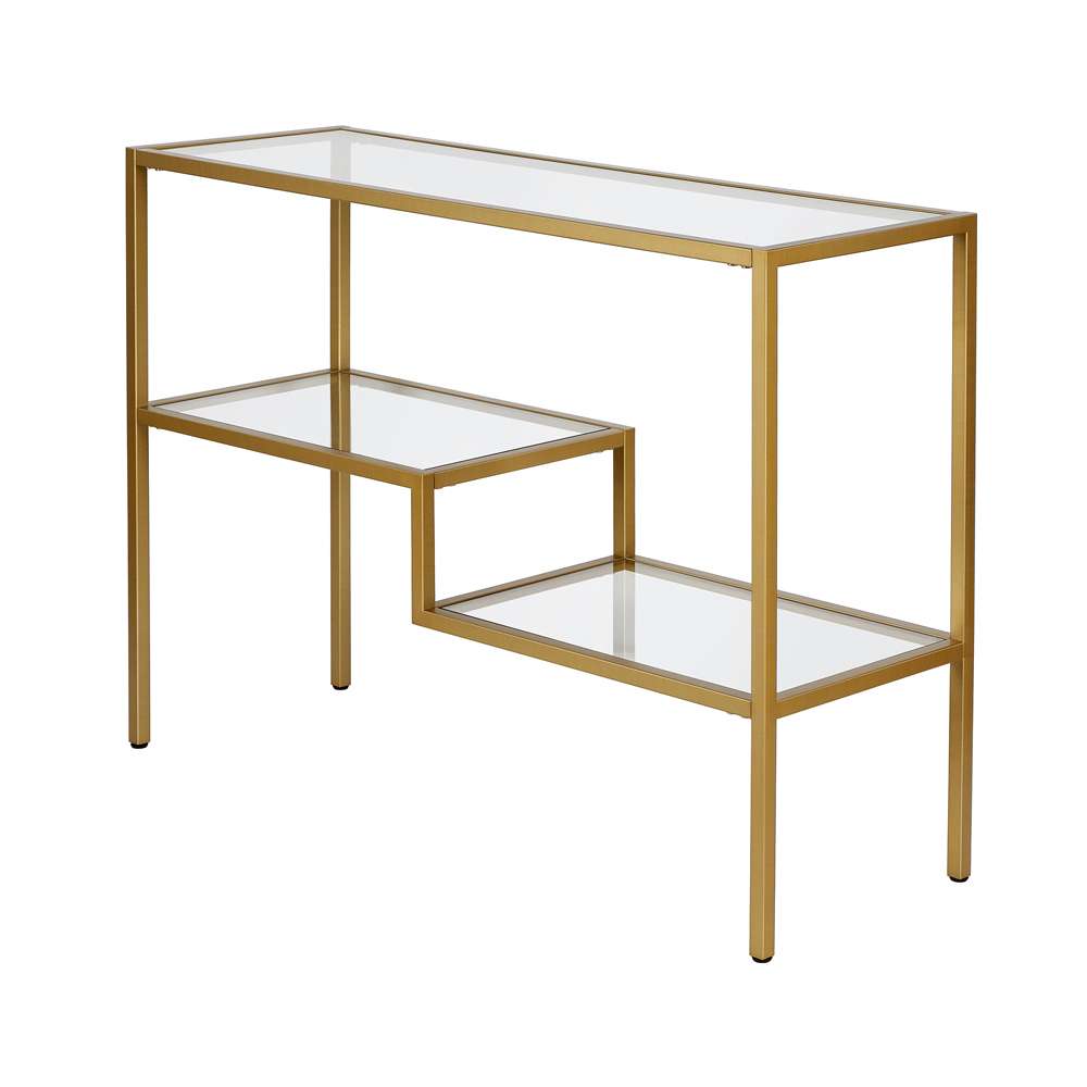 Hudson & Canal - Lovett 42in Wide Rectangular Console Table in Brass - AT0358 veiw 4