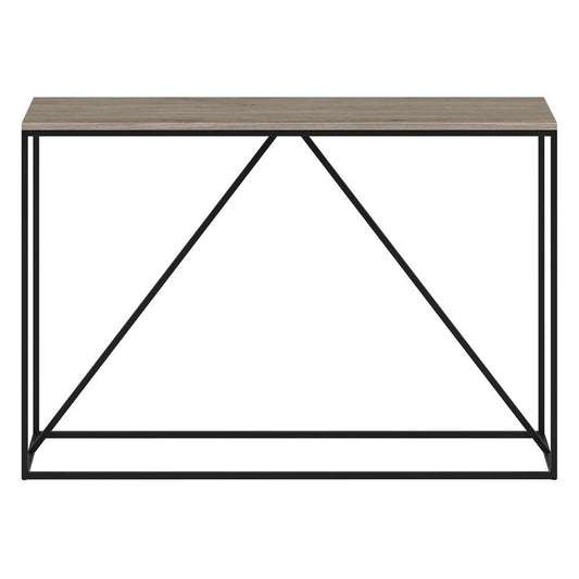 Hudson & Canal - Nia 45in Wide Rectangular Console Table in Blackened Bronze/Antiqued Gray Oak - AT1525 veiw 3