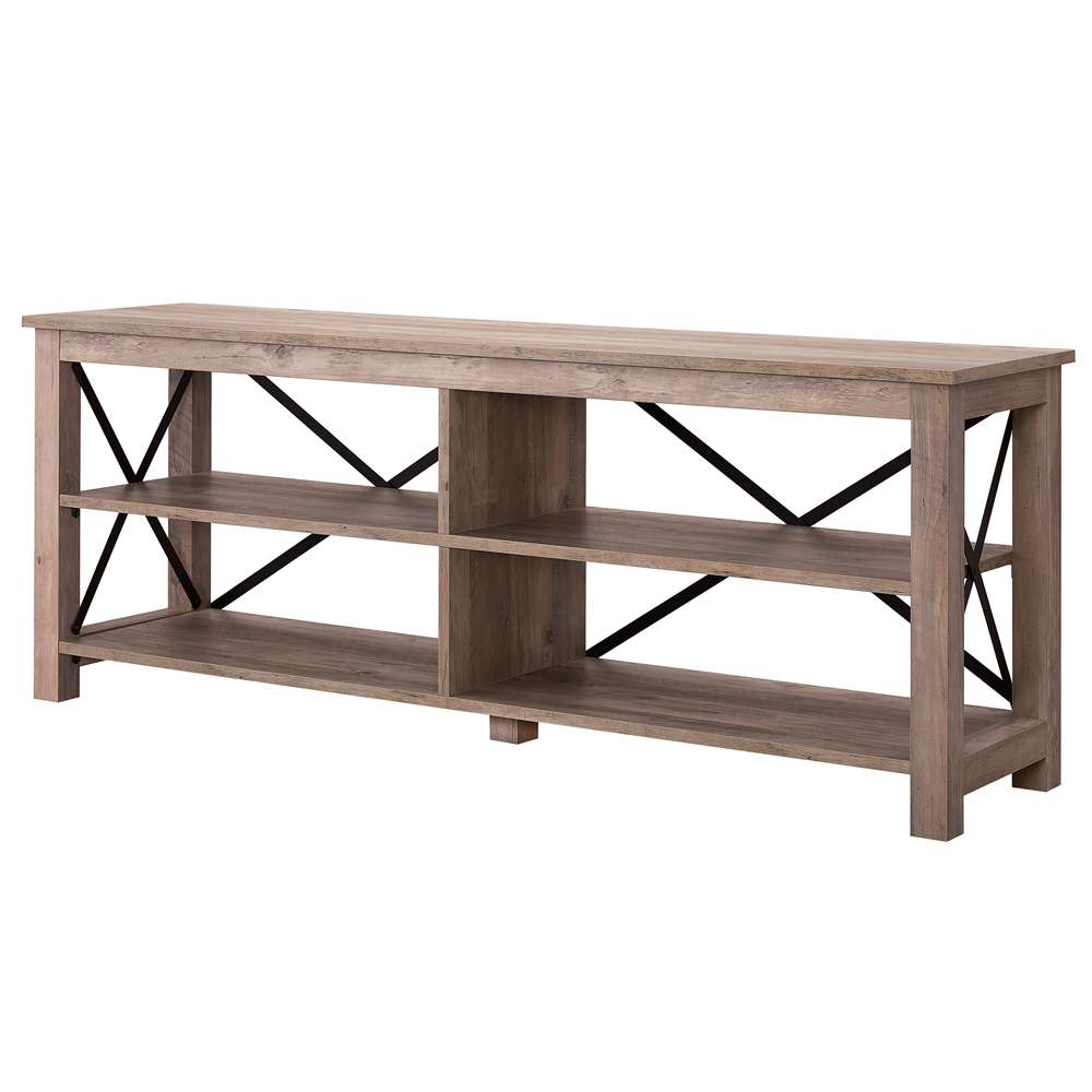 Hudson & Canal - Sawyer Rectangular TV Stand for TVs up to 70in in Gray Oak - TV0947 veiw 4
