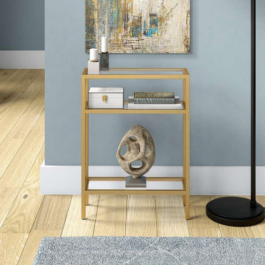Hudson & Canal - Sivil 22in Wide Rectangular Console Table in Brass - AT1166 veiw 2