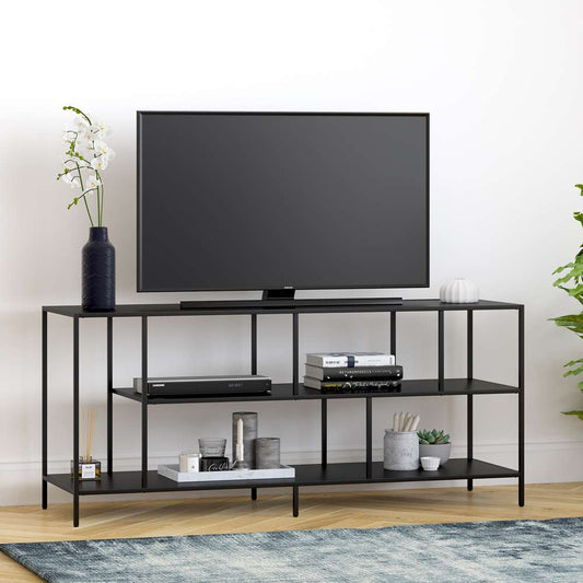 Hudson & Canal - Winthrop Rectangular TV Stand with Metal Shelves for TVs up to 60in in Blackened Bronze - TV0283 veiw 2
