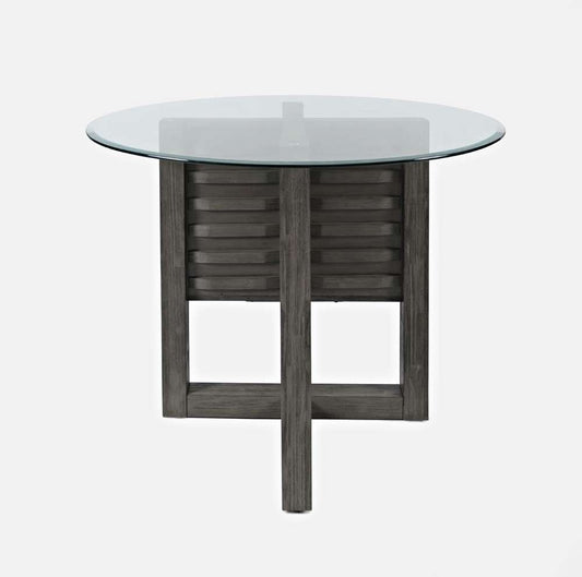 Jofran - Altamonte Round Counter Height Table with Glass Top - Brushed Grey - 1855-50BG48RD veiw 2
