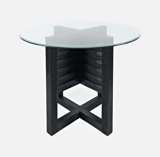 Jofran - Altamonte Round Counter Height Table with Glass Top - Dark Charcoal - 1851-50BG48RD veiw 2