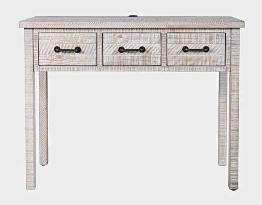 Jofran - North Coast 42in Washed Finish Three Drawer USB Charging Console Table - White Wash - 2075-42 veiw 2