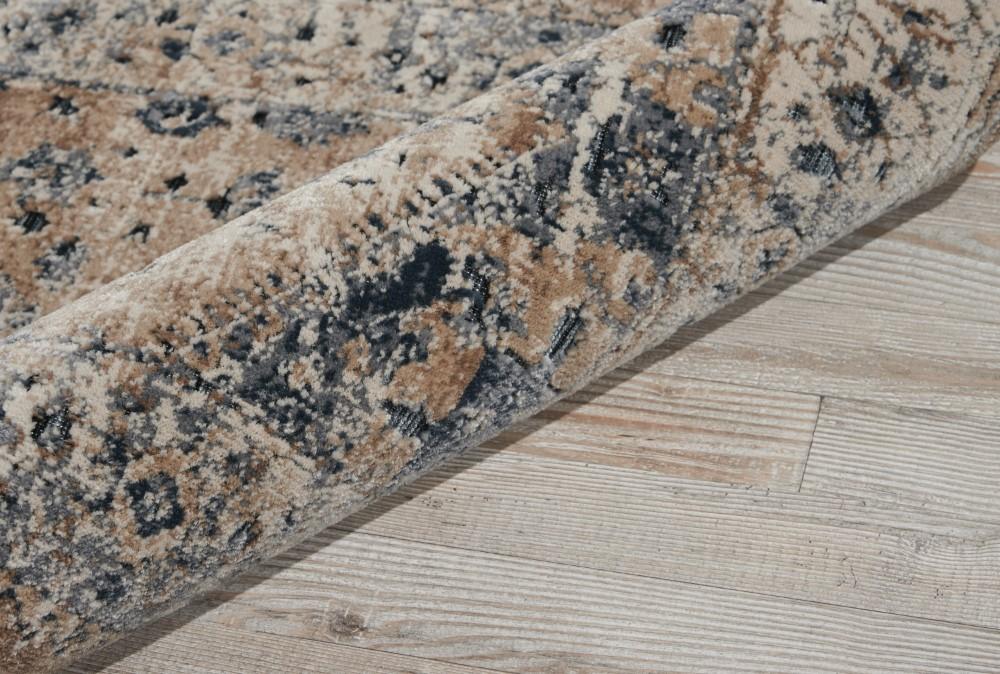 Kathy Ireland Home - Malta MAI02 Beige and Blue 22in x 77in Hallway Rug - MAI02-99446361059 - CLOSEOUT veiw 2