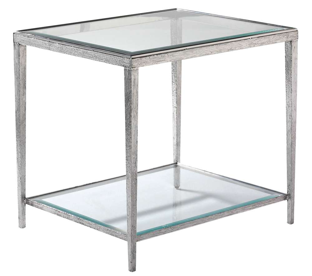 Maitland Smith - Jinx Nickel Rectangular Side Table - HM1019E veiw 1