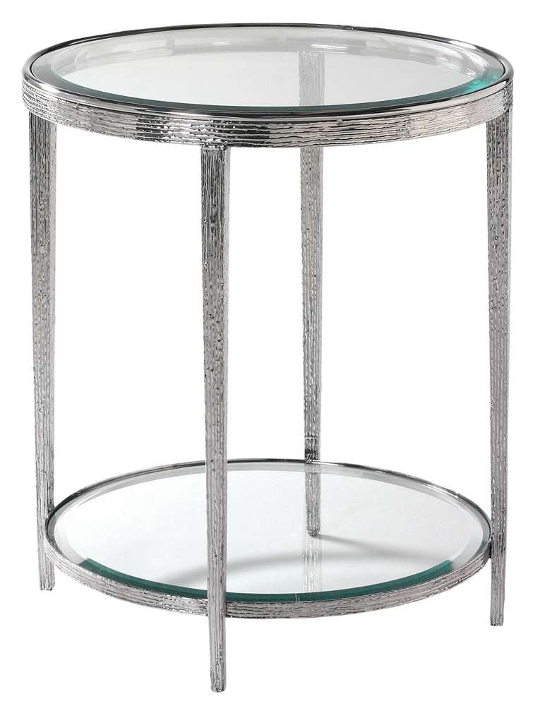 Maitland Smith - Jinx Nickel Round Side Table - HM1020L veiw 1