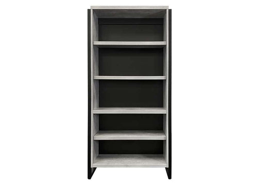 Martin Furniture- Mason- Modern Open Wood Laminate Bookcase, Bookcase Shelves, Office Storage Unit, Fully Assembled, Concrete Gray -MNC3678 veiw 2