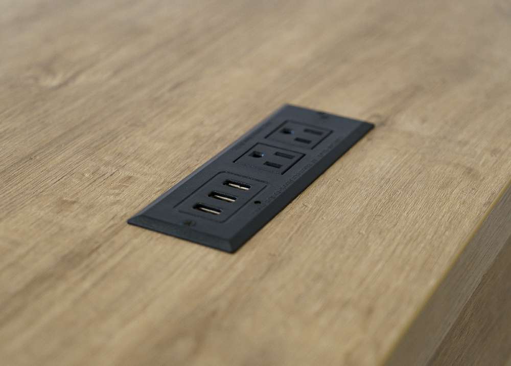 Martin Furniture- Mason- Modern Wood Laminate Open L-Desk & Return, Writing Table, L-shaped Office Desk With Drawers, Light Brown -MNM386R-KIT veiw 6