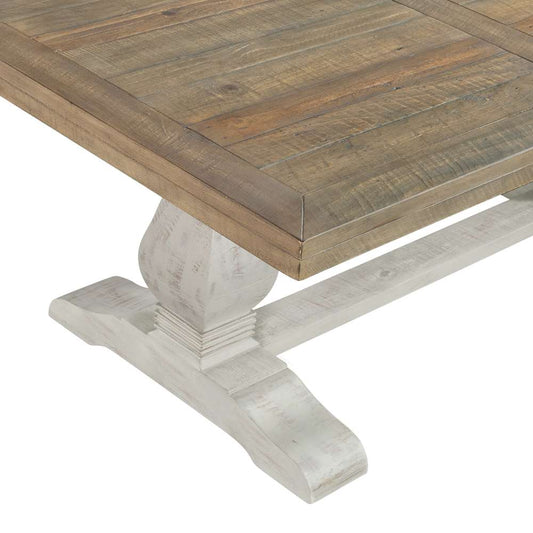 Martin Svensson Home - Napa Pedestal Coffee Table, White Stain and Reclaimed Natural - 860126 veiw 2
