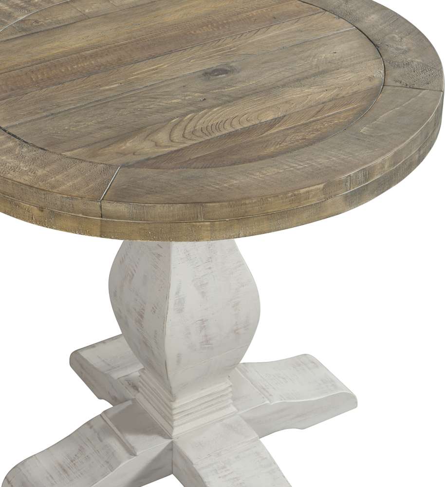 Martin Svensson Home - Napa Round End Table, White Stain and Reclaimed Natural - 860136 veiw 4