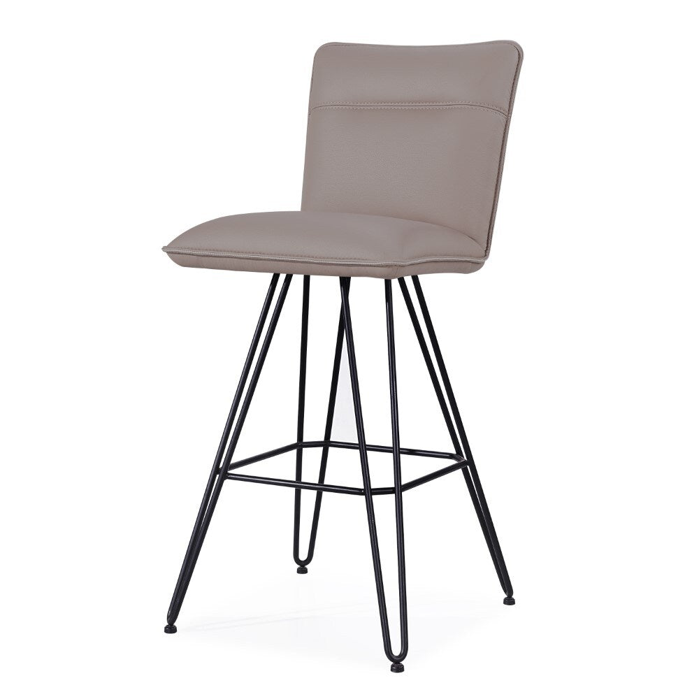Modus Furniture - Demi Hairpin Leg Swivel Bar Stool in Taupe (Set of 2) - 9LE268D veiw 2