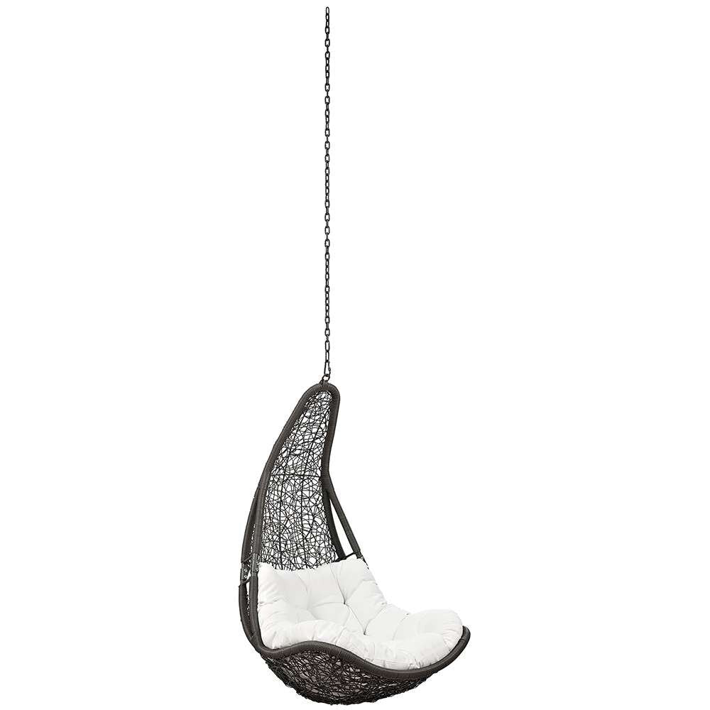 Modway - Abate Outdoor Patio Swing Chair Without Stand - EEI-2657-GRY-WHI-SET veiw 1