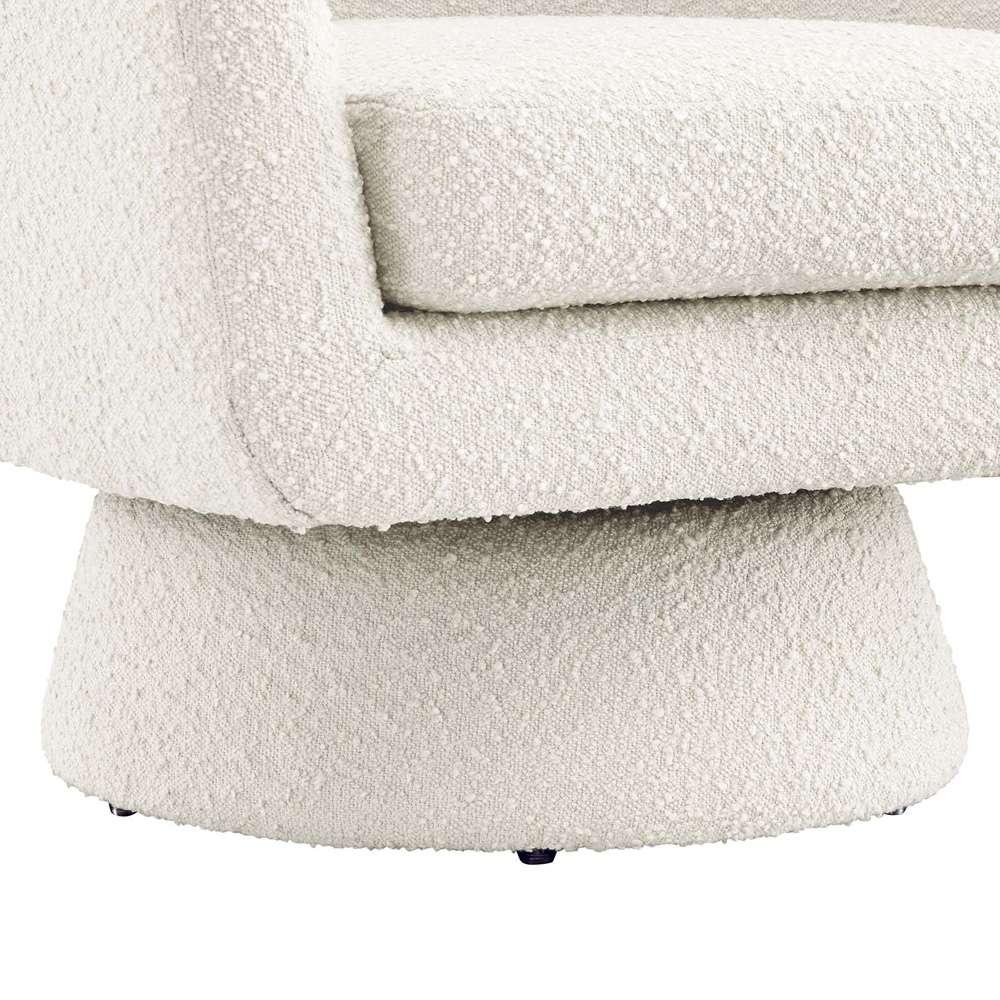 Modway - Astral Boucle Fabric Swivel Chair in Ivory - EEI-6359-IVO veiw 6