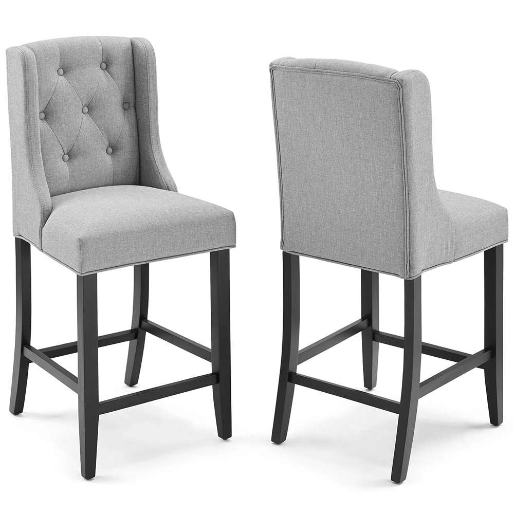 Modway - Baronet Counter Bar Stool Upholstered Fabric (Set of 2) - EEI-4020-LGR veiw 1