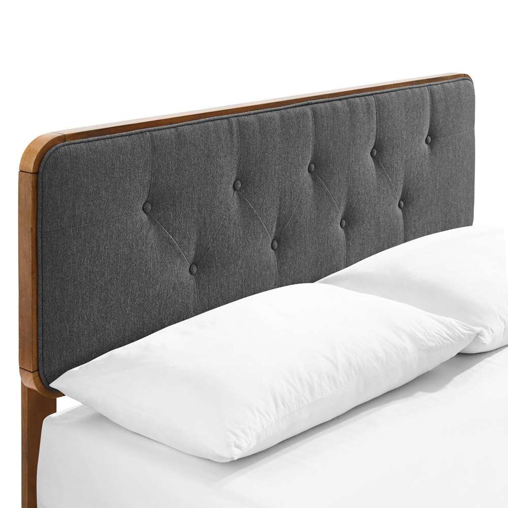 Modway - Bridgette Queen Wood Platform Bed With Splayed Legs - MOD-6388-WAL-CHA veiw 6