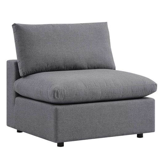 Modway - Commix Sunbrella Outdoor Patio Armless Chair - EEI-4905-SLA veiw 2