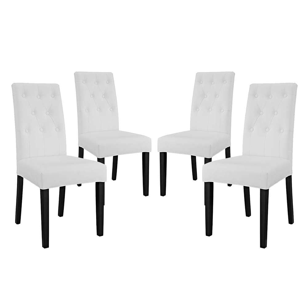 Modway - Confer Dining Side Chair Vinyl (Set of 4) - EEI-3324-WHI veiw 1