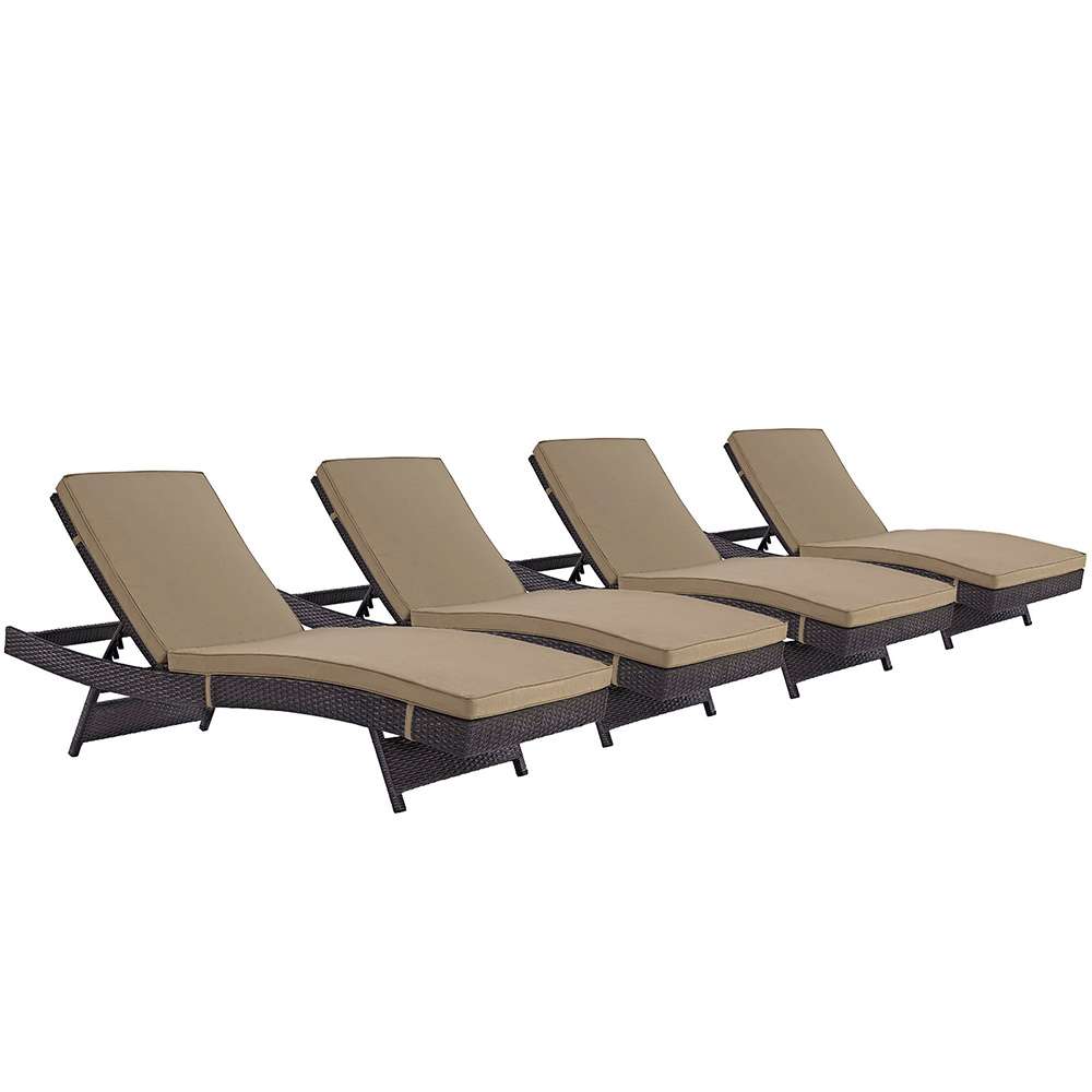 Modway - Convene Chaise Outdoor Patio (Set of 4) - EEI-2429-EXP-MOC-SET veiw 1
