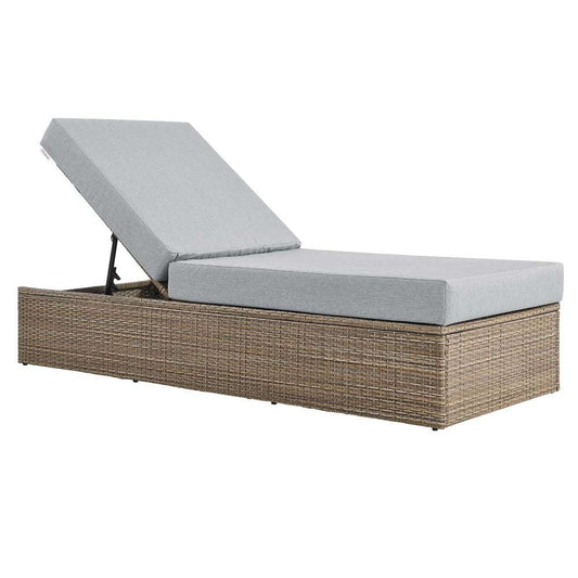 Modway - Convene Outdoor Patio Outdoor Patio Chaise Lounge Chair - EEI-6247-CAP-GRY veiw 2