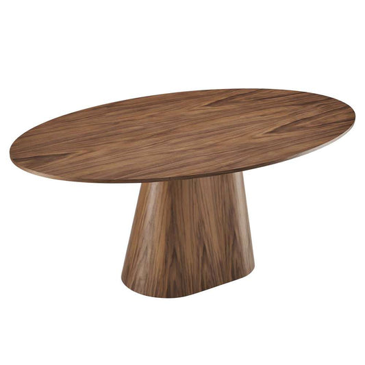 Modway - Provision 75in Oval Dining Table - EEI-6066-WAL-SET veiw 2