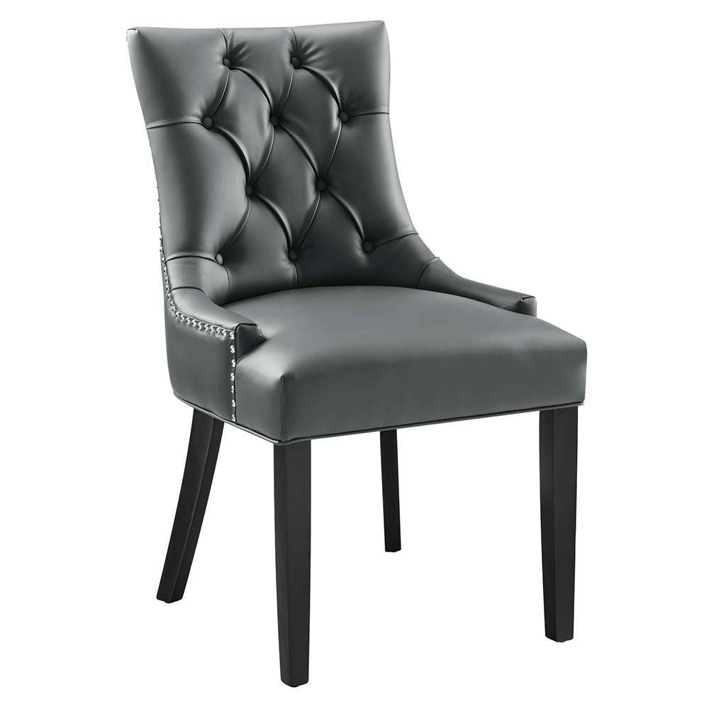 Modway - Regent Tufted Vegan Leather Dining Chair - EEI-2222-GRY veiw 1