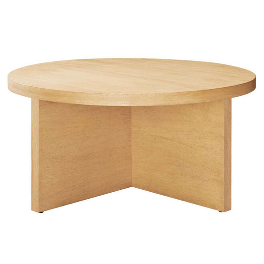 Modway - Silas Round Mango Wood Coffee Table - EEI-6580-NAT veiw 2