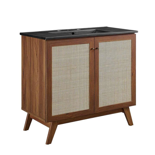 Modway - Soma 36in Bathroom Vanity - EEI-6718-WAL-BLK veiw 2