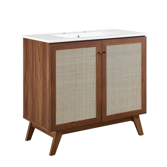 Modway - Soma 36in Bathroom Vanity - EEI-6717-WAL-WHI veiw 2