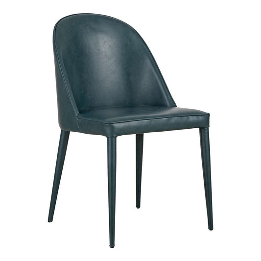 Moes Home - Burton Dining Chair Dark Teal Vegan Leather (Set of 2) - YM-1002-36 veiw 2