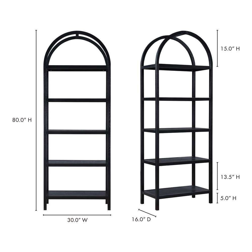 Moes Home - Eero Bookcase Black - BC-1115-02 veiw 9