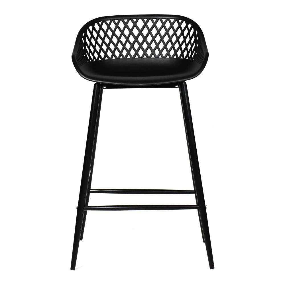 Moes Home - Piazza Outdoor Counter Stool Black (Set of 2) - QX-1009-02 veiw 1