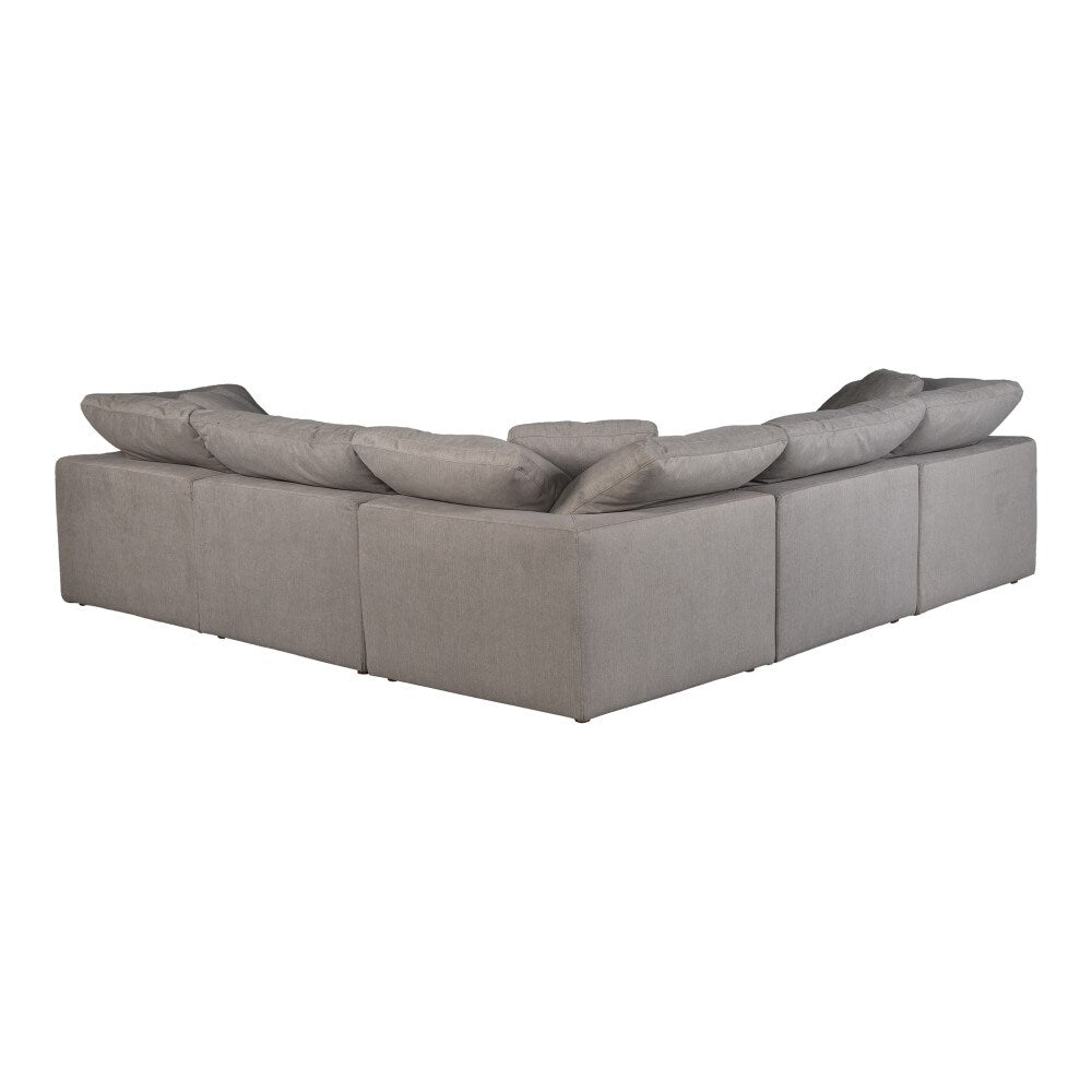 Moes Home - Terra Condo Classic L Modular Sectional Livesmart Fabric Light Grey - YJ-1017-29 veiw 4