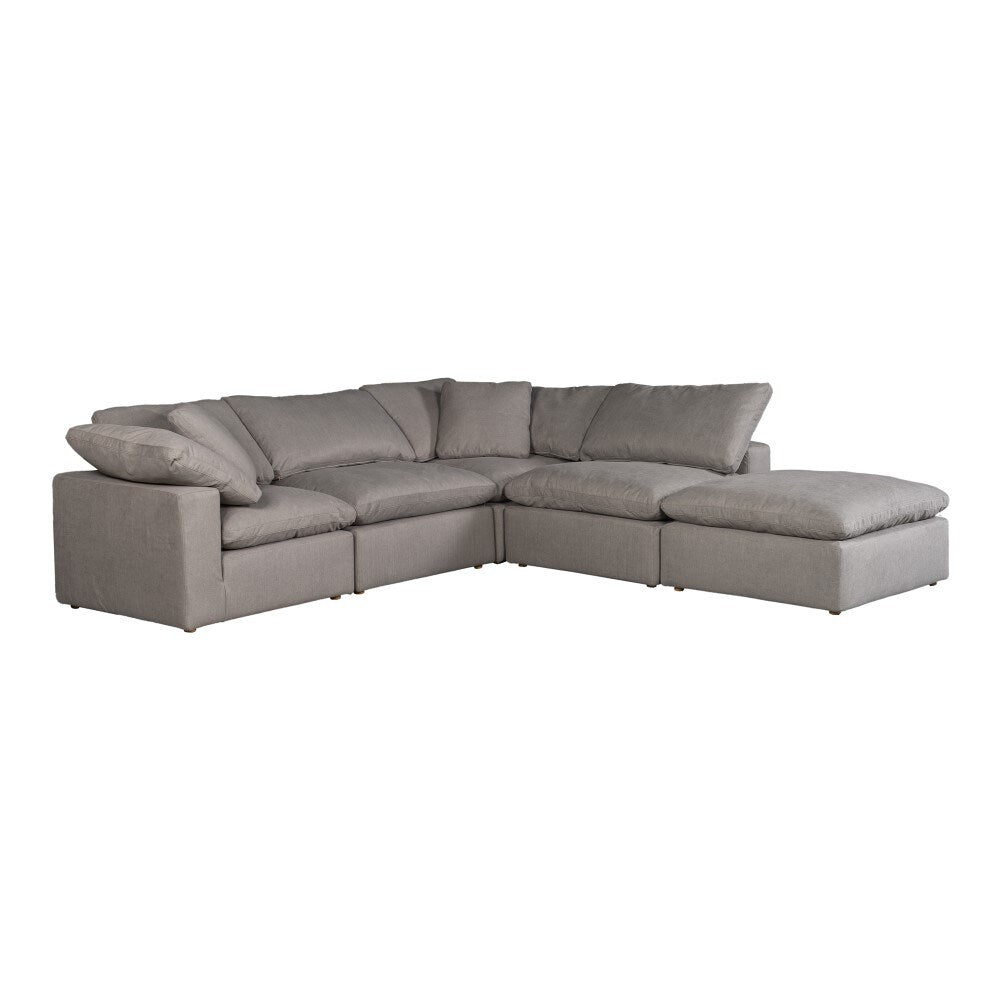 Moes Home - Terra Condo Dream Modular Sectional Livesmart Fabric Light Grey - YJ-1018-29 veiw 4