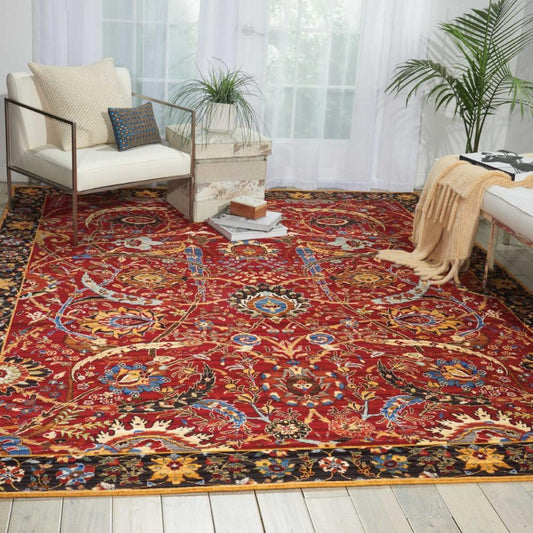 Nourison - Rhapsody RH015 Red 86in x 116in Rug - RH015-99446191922_CLOSEOUT veiw 2