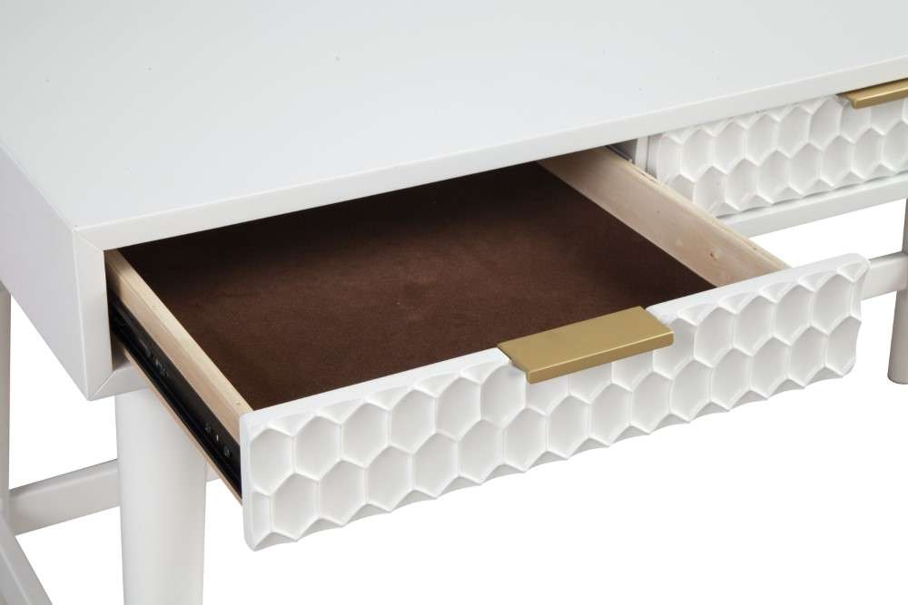 Origins by Alpine - White Pearl Large Desk in White - 6400-66 veiw 4