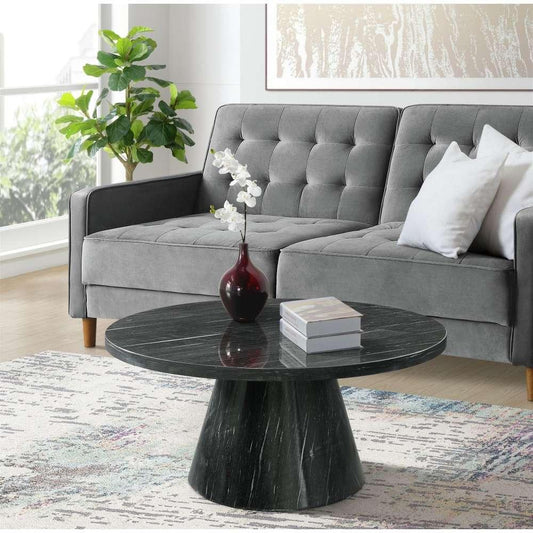 Picket House Furnishings - Odette Round Occasional Coffee Table Complete in Grey - T-1153-CTC veiw 2