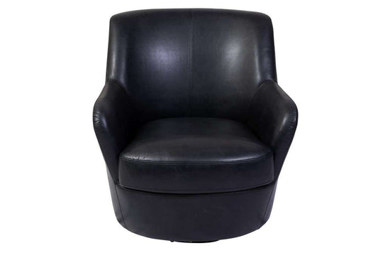 Porter Designs - Hayes Leather-Look Swivel Accent Chair, Gray - 03-185C-14-963 veiw 2